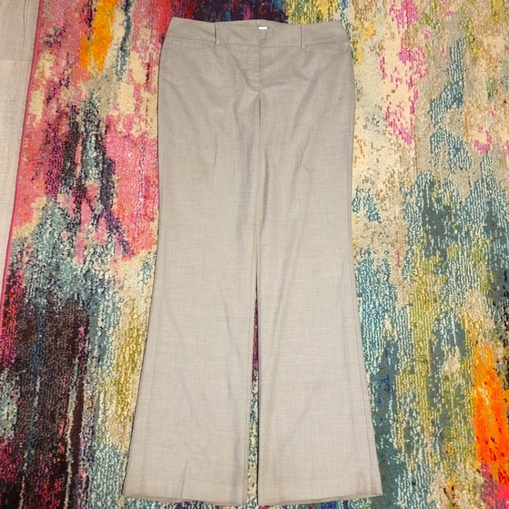 NY&CO Stretch Heathered Gray Straight Leg Trouser Pant